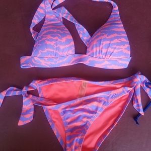 Animal print neon bikini